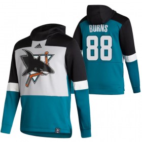 San Jose Sharks Brent Burns 88 2020-21 Reverse Retro Hoodie Sawyer - Mannen